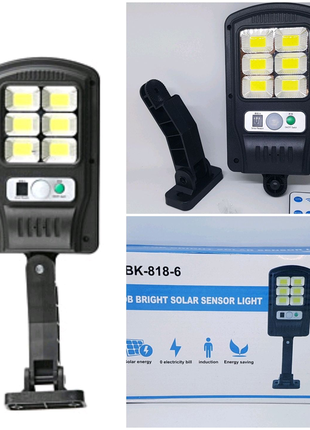 Ліхтар на сонячній батареї solar street light bl bk-818-6 + акб