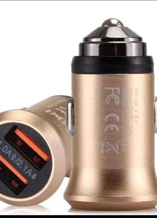 Usb зарядка в машину авто 2 порти 2.1 а
