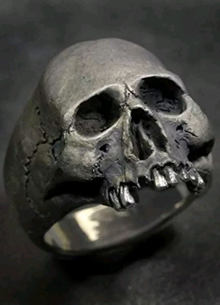 Кільце на палець "череп", нержавіюча сталь (7-11р)
