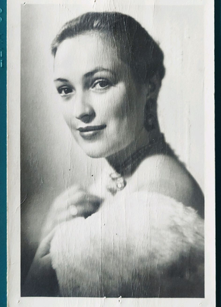 Листівка - артистка а. лучко, 1956, поштова картка