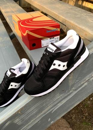 Мужские оригинальные кроссовки saucony shadow original 2108-518s black/white6 фото