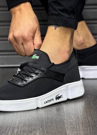 Кросівки lacoste black white3 фото