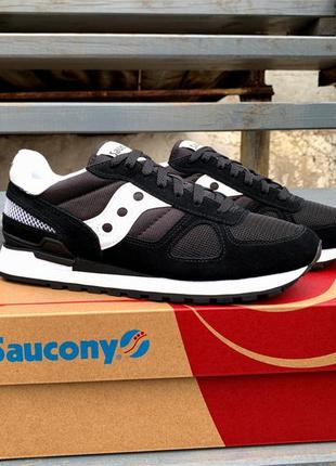 Мужские оригинальные кроссовки saucony shadow original 2108-518s black/white7 фото