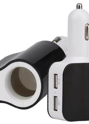 Usb зарядний пристрій в машину - 3 порти 5v 120w