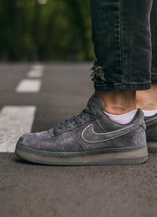 Мужские кроссовки nike air force lou luxury suede  «dark grey»3 фото