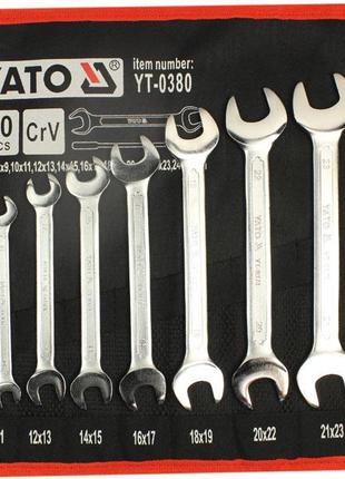 Набір професійних ріжкових ключів yato yt-0380 6-27мм