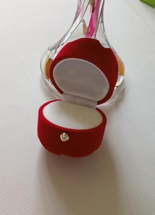 Красная коробочка для украшений, кольца 💎4 фото