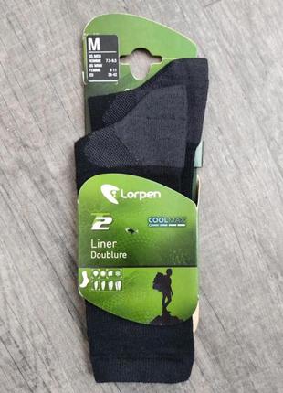 Короткі термошкарпетки для теплої та жак погоди lorpen liner coolmax outdoor&amp;mountaineering cic оригінал2 фото