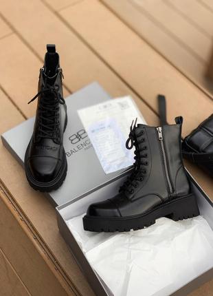 Женские ботинки balenciaga boots tractor black7 фото