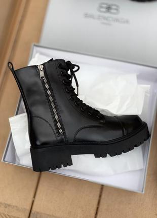 Женские ботинки balenciaga boots tractor black6 фото