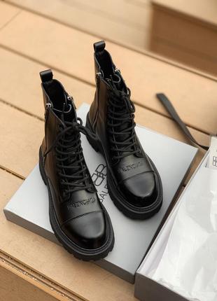 Жіночі черевики balenciaga boots tractor black3 фото