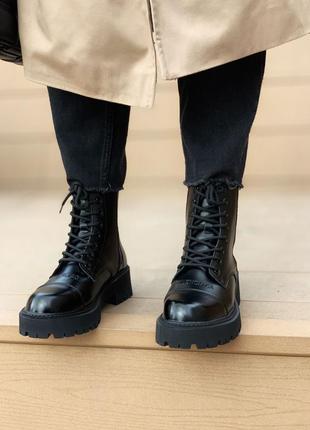 Женские ботинки balenciaga boots tractor black4 фото