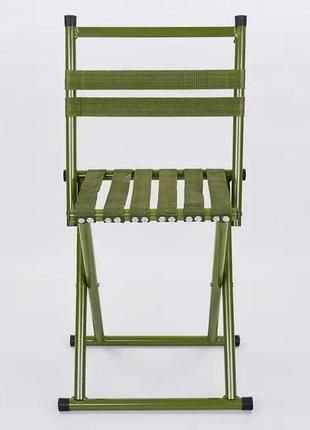 Складаний стілець для пікніка та риболовлі зі спинкою 45 см c-12 фото