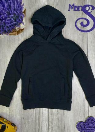 Худи для мальчика stanley/stella с капюшоном чёрного цвета размер 134/146 (9-11 лет)