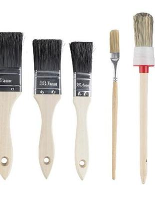 Набор малярных кистей 8 шт для суспензий лаков и глазурей бежевый parkside