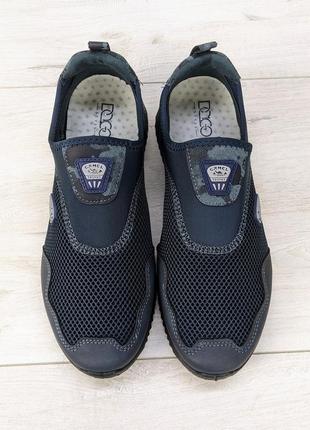 Кросівки мокасини чоловічі сині сітка dago style м29-01 3119-3