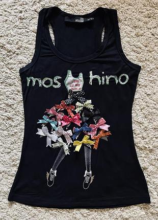 Футболка, маечка love moschino оригинал бренд брендовая кофточка топ размер s,m
