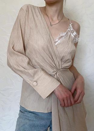 Блуза з одним рукавом zara4 фото