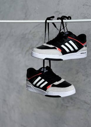 Adidas drop step black / orange (кожа)2 фото