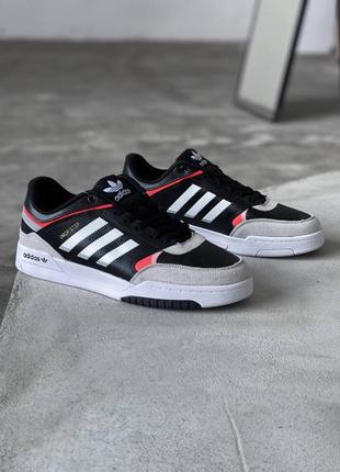 Adidas drop step black / orange (кожа)