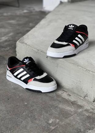 Adidas drop step black / orange (кожа)8 фото