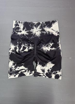 Велосипедки пуш ап push up вкорочені шорти тай дай tie dye xs/s s/m