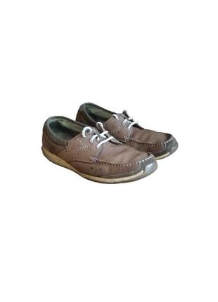 Кожаные мокасины clarks1 фото