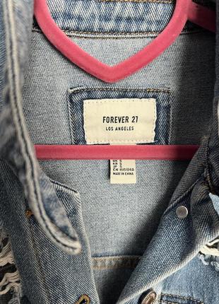 Джинсова куртка forever 212 фото