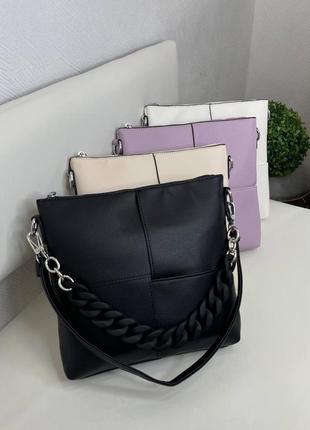 Стильні сумки "планшетки"(чорна, біла, беж, фіолет)