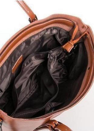 Женская сумка из натуральной плотной кожи.4 фото
