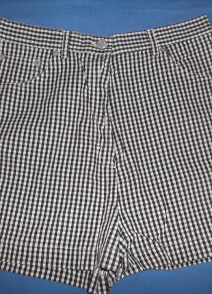 Короткие шортики летний джинс клетка с карманчиками р. 12 - jeanswear распродажа
