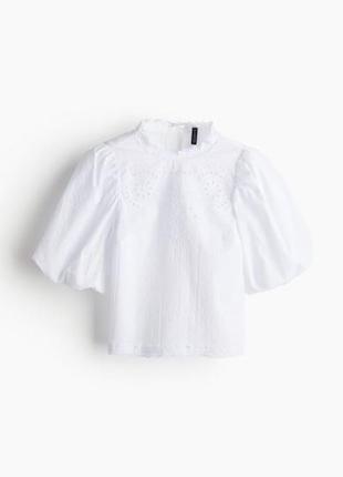Блуза из вафельной ткани с лифом из мадеры5 фото