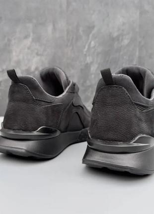 Кожаные демисезонные кроссовки lacoste черные5 фото