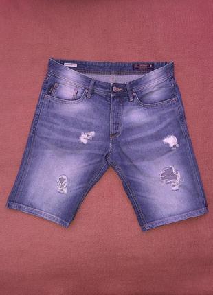 Чоловічі джинсові шорти бріджі originals by jack and jones