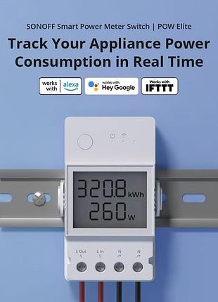 Sonoff pow r3 16d/20d elite вай-фай реле с энергометром