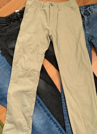 Коттоновые брюки джинсы