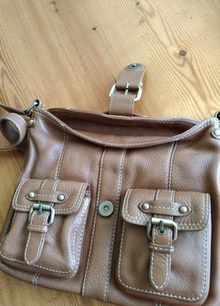 Винтажная сумка кросс-боди ri2k, натуральная кожа, оригинал.4 фото