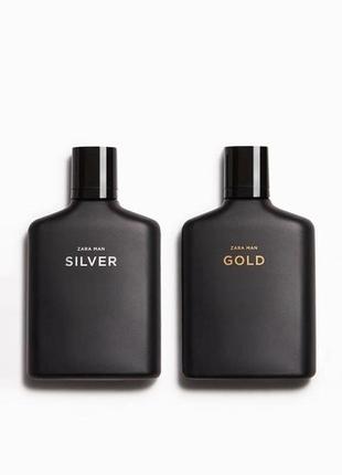 Чоловічі парфуми zara silvel, gold, blue spirit, silver summer1 фото