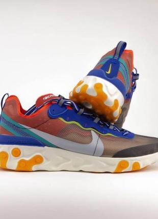 Nike react element 87 brown blue gray