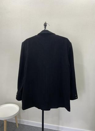 Чорний двобортний піджак смокінг/ пальто із золотими гудзиками anne brooks3 фото
