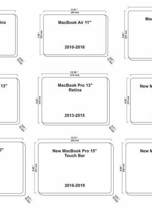 Шкіряний чохол для macbook air 13" (2018-2021) дизайн №35, натуральна шкіра grand, колір бруштин5 фото
