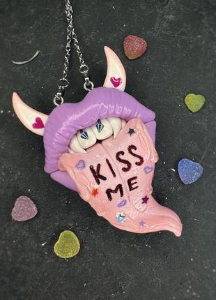 Украшения-губы, готика панк эмо y2k неформальные губы  подарок девушке подруге