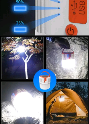 Лампа світильник ліхтар нічник з вбудованим powerbank 42 led hs v4 фото
