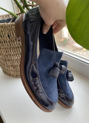 Лоферы кожаные clarks