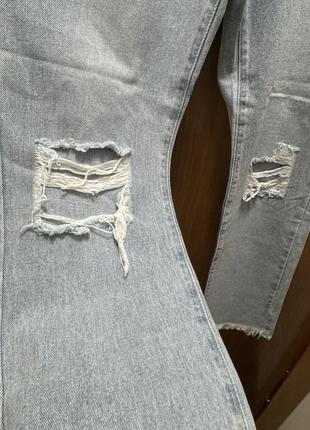Женские джинсы прямые,светлые джинсы,прямые джинсы на высокой посадке3 фото
