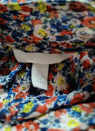 Квіткова блузка h&m, розмір s6 фото