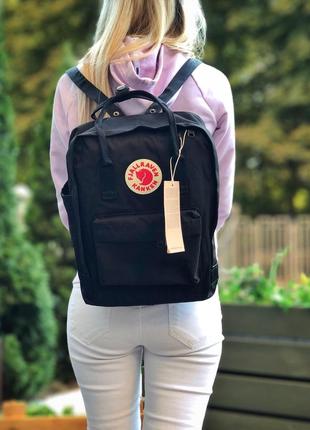 Стильный рюкзак портфель fjallraven kanken чёрный1 фото