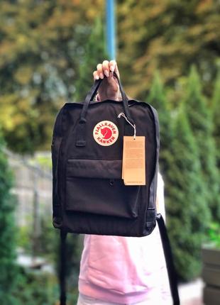 Стильный рюкзак портфель fjallraven kanken чёрный6 фото