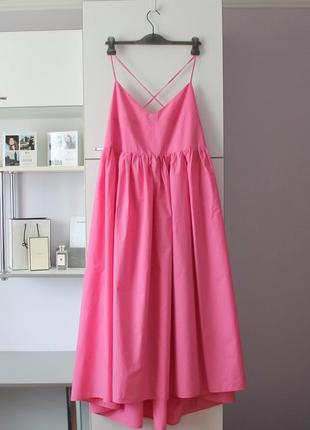 Новое розовое хлопковое платье большого размера, батал3 фото