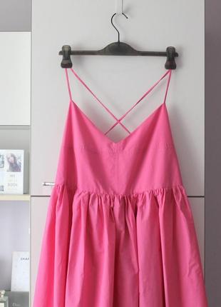 Новое розовое хлопковое платье большого размера, батал5 фото